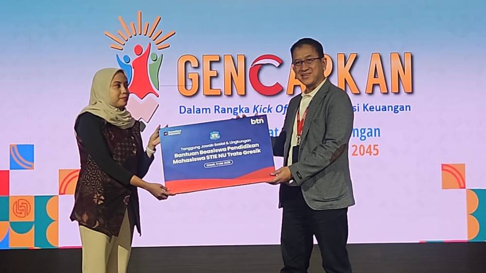 Dukung Generasi Z, Bank BTN Salurkan Beasiswa dan Literasi Keuangan di STIE NU Trate Gresik
