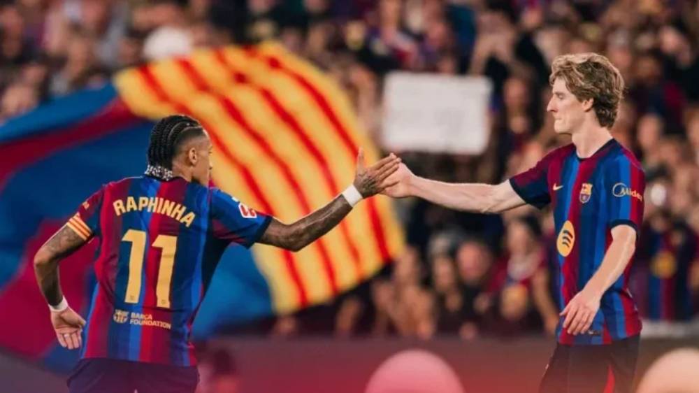 Brace Raphinha-Yamal Bawa Barcelona Menang Telak 5-2 atas Rayo Vallecano